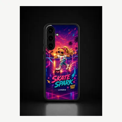 Productafbeelding van Samsung S25 hoesje, telefoonhoesje, beschermhoesje, case met skateboardmotief – LUNØIR ©