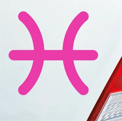 Produktbild von Auto Aufkleber Pisces Fische Sternzeichen Sterne Horoskop 10x10 cm Pink Sticker Heckscheibenaufkleber