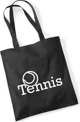 Produktbild von Huuraa Jutebeutel Tennis Ball 10 Liter Black Baumwolle Tasche Geschenkidee