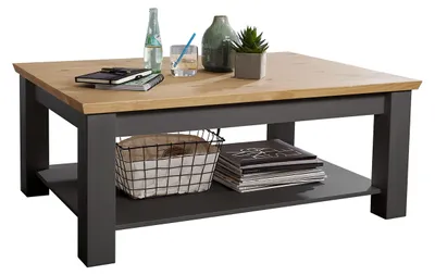 Produktbild von Couchtisch in Kiefer massiv grau Beistelltisch (BxHxT 110x45x75 cm)