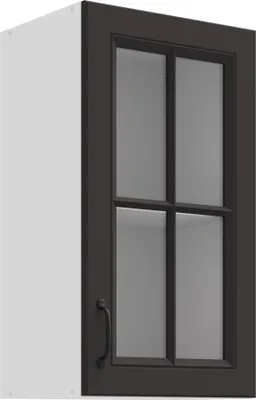Produktbild von Glashängeschrank 40 cm Stilo Grau Küchenzeile Küchenblock Landhaus Einbauküche