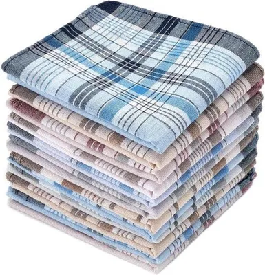 Produktbild von Herren Taschentücher, 12 Stück Herren Taschentücher, 100% Baumwolle, klassische Herren Taschentücher, Taschentücher, Herrengeschenk