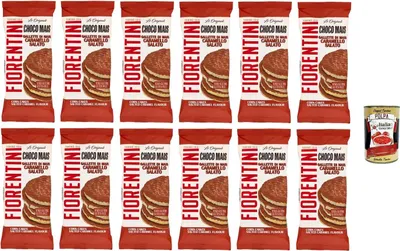 Produktbild von Fiorentini Gallette di mais ricoperte di caramello salato Mit gesalzenem Karamell berzogene Maiskuchen 12x 68gr + Italian Gourmet Polpa di Pomodoro 400g