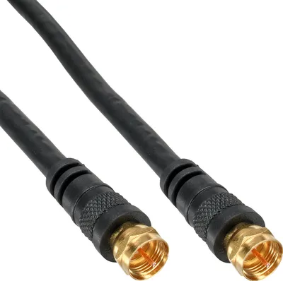 Obrázok produktu pre InLine® 69301P SAT pripojovací kábel, 2x tienený, 2x F-konektor, &gt;85dB, čierny, 1m