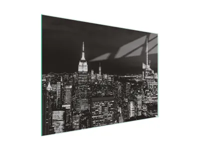 Produktbild von Schneidebrett Herdabdeckplatte Multiglasschneidplatte 30x22 cm Stadt Schwarz