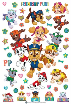 Produktbild von Sanders & Sanders Wandtattoo PAW Patrol Multicolor - 601397 - 42,5 x 65 cm
