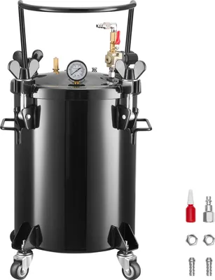 Immagine prodotto di SucceBuy contenitore a pressione per vernice spray, contenitore in acciaio da 30 L con 2 attacchi (EU/AU) per progetti domestici, lavori creativi e design artistico, contenitore per vernice con ampia apertura e 4 rulli