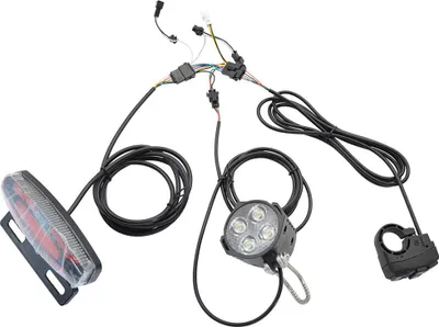 Obrázok produktu pre Súprava svetlometov a zadných svetiel Ebike Turn Signals Predné a zadné svetlo Elektrické bicyklové svetelné klaksóny s prepínačom 24-48V