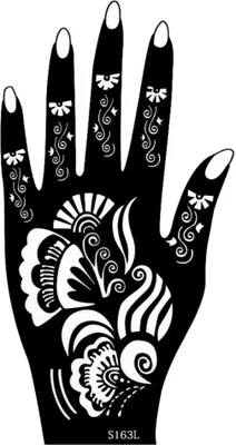 Produktbild von Henna Tattoo Schablone für die Linke Hand