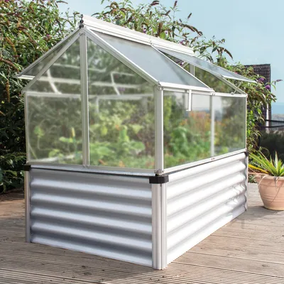 Produktbild von Vitavia Hochfrühbeet "Gaia Jumbo" aluminium blank Hochfrühbeet (122 x 83 x 137 cm) 4 mm HKP