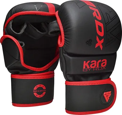 Produktbild von RDX MMA Boxhandschuhe Grappling-Training Kickboxen Kampf Muay Thai, Leder Sparring Mitts, Matt