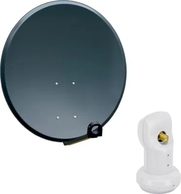 Produktbild von PremiumX Satellitenantenne 60cm Stahl Anthrazit Single LNB