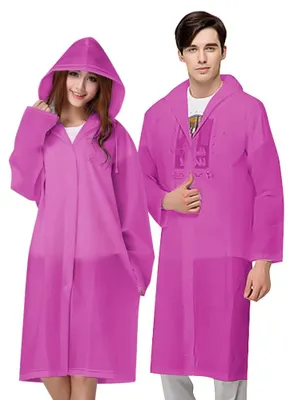 Produktbild von Wegwerf Regenponcho - Wasserdichte und Wiederverwendbare Regenjacke für Erwachsene - Einheitsgröße