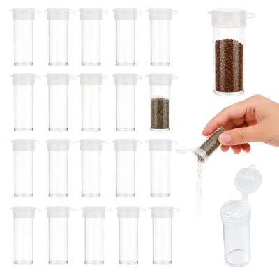 20 Mini-Salz- und Pfefferstreuer, 6 g, transparent, Kunststoff