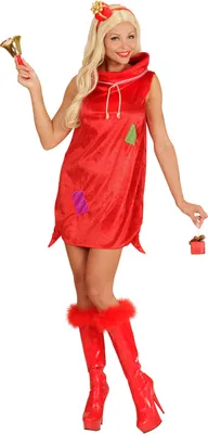 Imagen del producto de VESTIDO DE NAVIDAD CON FORMA DE SACO (incluye también el tocado). Talla S