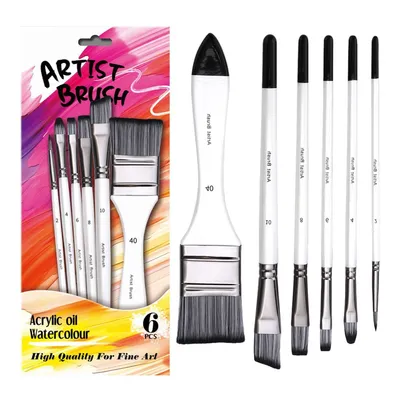 Immagine prodotto di Set di 6 confezioni di pennelli per pittura a gouache