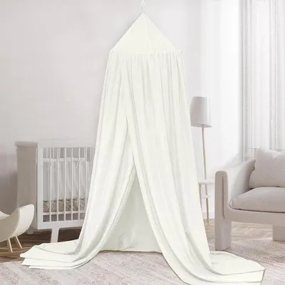 Produktbild von Famanu Baldachin Kinderzimmer Bettvorhang - Prinzessin Insektenschutznetz - Weiß