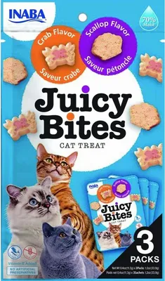 Image de Churu Cat Juicy Bites Goût pétoncle et crabe 3x11,3g