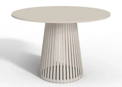 Produktbild von Runder Esstisch Viero Ø100 cm – Kaschmir – Design Tisch mit Metallgestell – Moderner Küchentisch