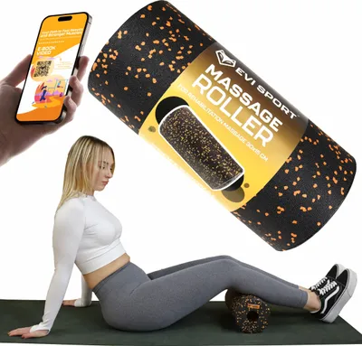 Produktbild von Roller wałek do masażu rehabilitacyjnego fitness crossfit + ebook, gładki