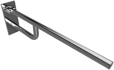 Produktbild von BELP Stützklappgriff Edelstahl poliert mit Abdeckung 100x250x760 mm, 120 kg Traglast für Bad & WC >> zum Bohren