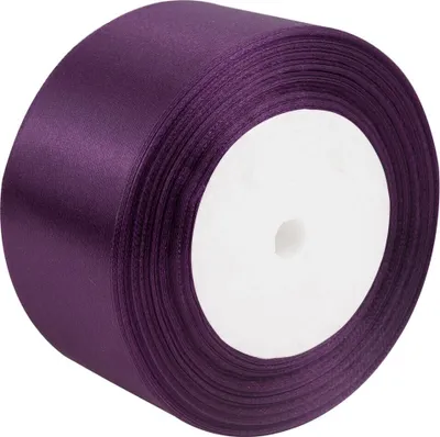 Immagine prodotto di Dekolo fiocco di raso matrimonio nastro di raso regalo nastro fiocco compleanno decorazione 50mm x 32m rotolo viola scuro