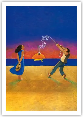 Produktbild von Poster - Poster ohne Rahmen - Symbol Liebe Surrealismus - 70x100 cm - Wand Bild - Wanddeko - Wandbilder - Kunstposter - Wandposter - Bilder - Kunstdruck - Wanddekoration - Wandbild - P2XPA70x100-4411