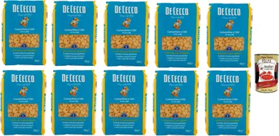 Produktbild von De Cecco Lumachine N°180, 100% Italienisch Pasta Nudeln 10x 500g + Italian Gourmet Polpa 400g
