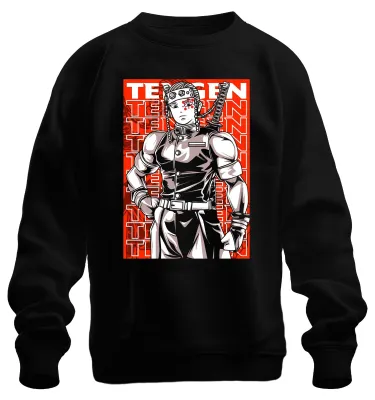 Produktbild von Tengen Uzui Anime Dämonenjäger Cosplay Geschenk Japan Y2K Sweatshirt Pullover, Schwarz, L