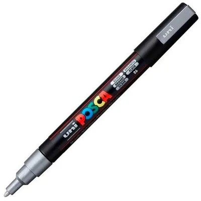 Image de POSCA - POSCA PC3M F argent | 1 pièce | 6 pièces