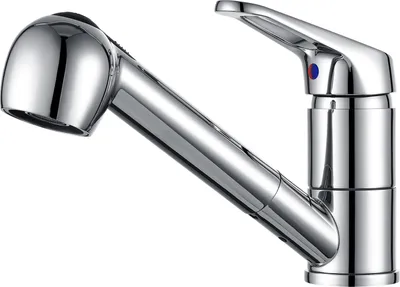 Produktbild von Auralum Ausziehbare Wasserhahn Küche Einhandmischer, Küchenarmatur Spültischarmatur mit herausziehbarer Geschirrbrause, Chrom