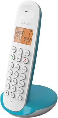 Image de Téléphone Fixe Sans Fil LOGICOM DECT ILOA 150 SOLO, Turquoise, Sans Répondeur
