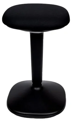 Produktbild von Younit ergonomischer Hocker, Stehhocker, Stehsitz, Arbeitshocker, Sitzhocker für Homeoffice und Büro - Höhenverstellbar (schwarz, Gestell schwarz)