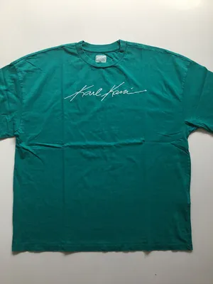 Produktbild von Herren-T-Shirt Karl Kani "Autograph" Washed Boxy Tee, Farbe: aqua, Größe: M