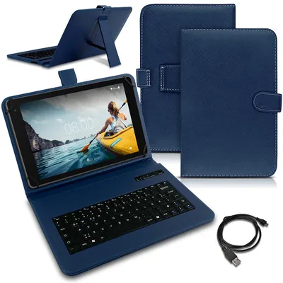 Produktbild von Tablet Hülle für Tabwee T90 / W90 Keyboard Schutz Hülle Bluetooth QWERTZ CoverFarben:Blau