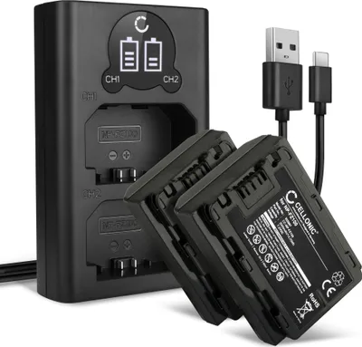 Produktbild von CELLONIC 2x Akku für Kamera Kompatibel mit Sony Alpha 6700, Alpha 7 IV, Alpha 7C, NP-FZ100 - (2040mAh, 7.4V) + Dual Ladegerät