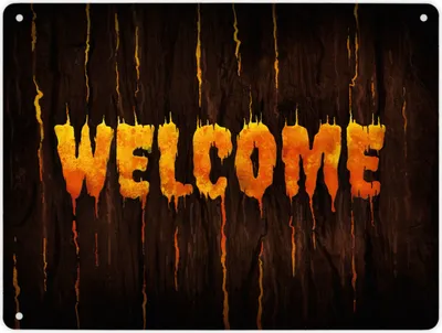 Produktbild von Metallschild XL mit Spruch: Welcome Schild Blechschild Aluminiumschild