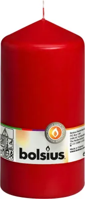 Obrázok produktu pre Świeca pieńkowa dekoracyjna czerwona 150/58 mm