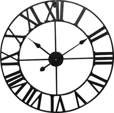 Produktbild von XXL Vintage Wanduhr im Retrodesign 60 cm / Römische Ziffern / 306874