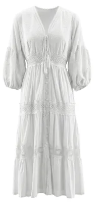 Image de Robe pour femme ALEIDA - blanche, taille XL