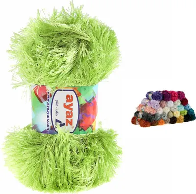 Produktbild von Fransenstrickgarn Yumos 140m/100g Fancy Strickgarn Garn Strickwolle 40 Farben
