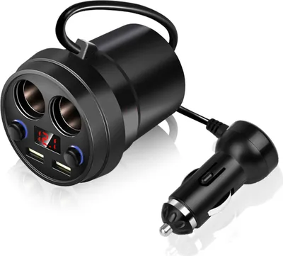 Zdjęcie produktu dla Ładowarka samochodowa, podwójna ładowarka samochodowa USB, wielofunkcyjna ładowarka samochodowa, ładowarka samochodowa USB do zapalniczki, ładowarka samochodowa typu kubek