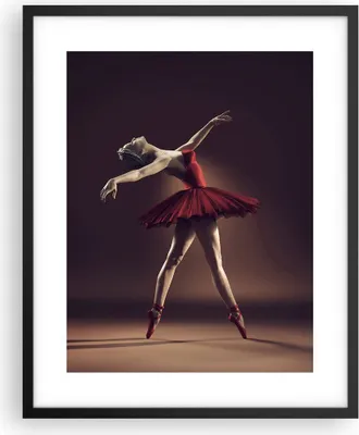 Produktbild von Gerahmtes Poster - Schwarzer Rahmen - Ballerina Rot Kleid - 40x50 cm - Wand Bild - Wanddeko - Wandbilder - Kunstposter - Wandposter - Bilderrahmen - Bilder - Kunstdruck - Wandbild - P2BPA40x50-4336