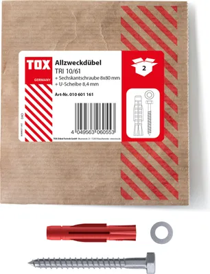 Produktbild von Tox-Dübel-Technik TRI 10/61 Dübel-Schrauben Set 10 x 61 mm 2 St.