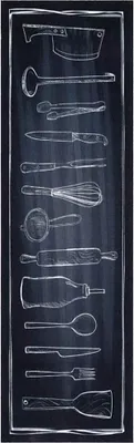 Produktbild von vidaXL Küchen Teppich Schwarz 150 x 45 cm Samt