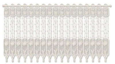 Produktbild von Scheibengardine Bistrogardine Macramé weiß Kleinfenster Blume HxB 58x143cm 2660