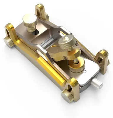 Imagen del producto de Cepillo manual ajustable, de tamaño compacto, para madera. Profundidad de corte: 0,07 mm. Fabricado en aleación de aluminio