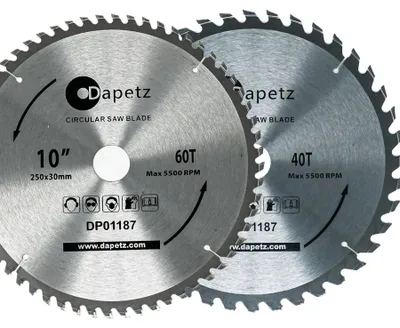 Kreissägeblätter 250 mm, 40+60 Zähne, TCT, 2 Stück