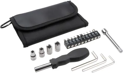 Produktbild von Werkzeugset mit Schraubendreher, Nüssen, Bits, Verlängerungsstück