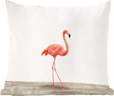Produktbild von MuchoWow® Zierkissen Sofakissen Wohnzimmer Dekokissen 45x45 cm Tiere - Flamingo - Rosa - Schlafpolster - Polster für das Sofa